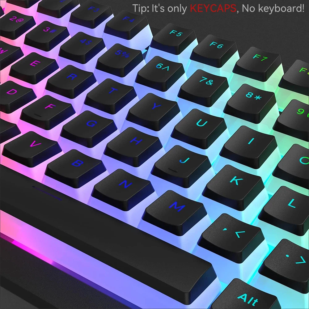 New Pudding PBT Keycaps 129 Ke - огляд і ціна Keyboard Gaming Blue Switch