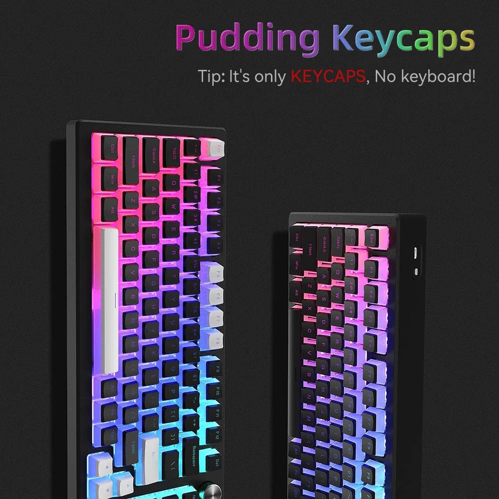 New Pudding PBT Keycaps 129 Ke - огляд і ціна Keyboard Gaming Blue Switch