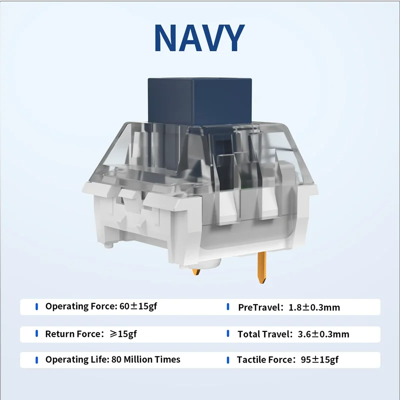 Kailh Navy Blue Box Switch Cli - огляд і ціна Keyboard Gaming Blue Switch