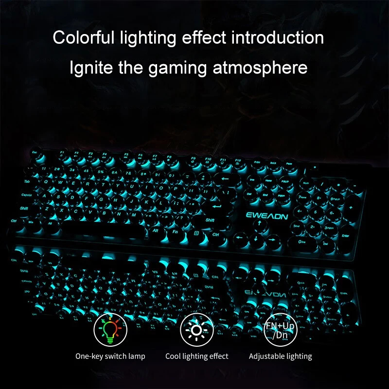 Retro Punk Mechanical Feel Key - огляд і ціна Gaming Keyboard Nearby