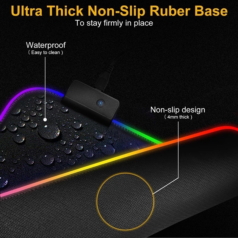 LED Light Mousepad RGB Keyboar - огляд і ціна Gaming Keyboard No Rgb