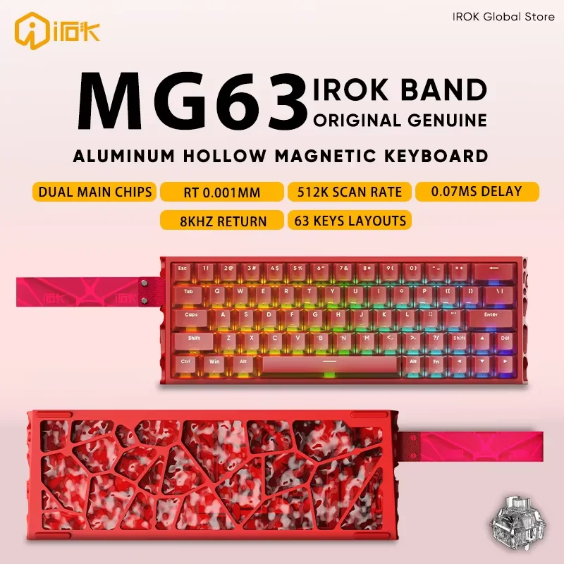 IROK MG63 Dual-core 63 Keys Ma - огляд і ціна Gaming Keyboard Hot Swappable