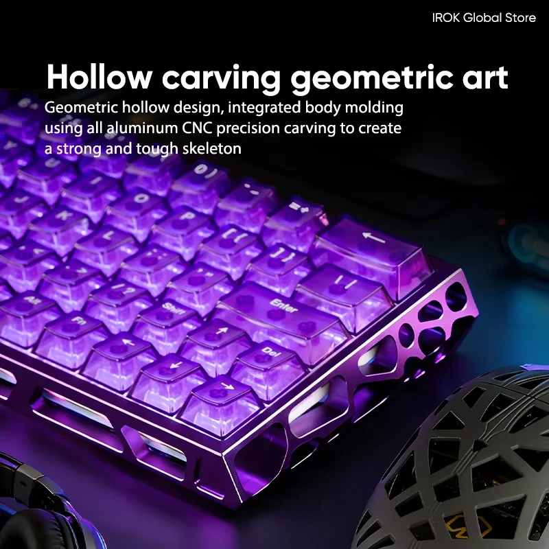 IROK MG63 Dual-core 63 Keys Ma - огляд і ціна Gaming Keyboard Hot Swappable