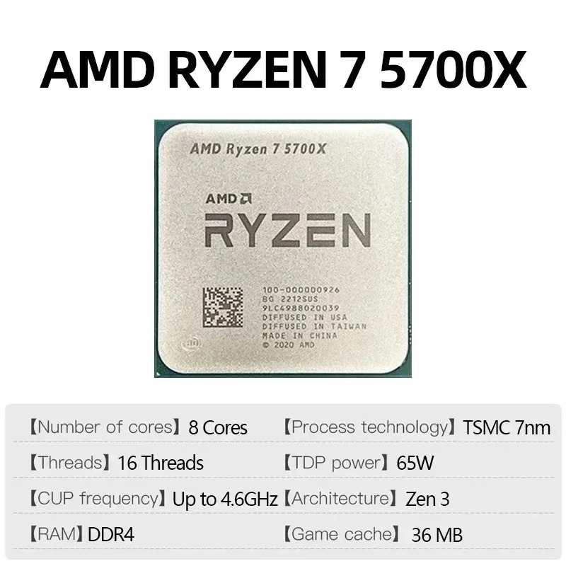 AMD Ryzen 7 5700X 4.6GHz Socke - огляд і ціна Amd Cpu Ryzen 7